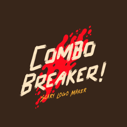 Typography Logo Creator with a Blood Stain in the Background 4037i