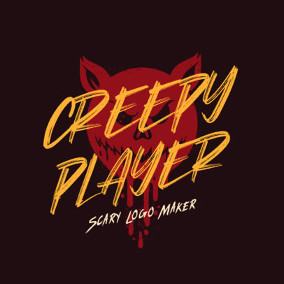 Creepy Logo Maker for a Horror Gamer with a Cool Typography