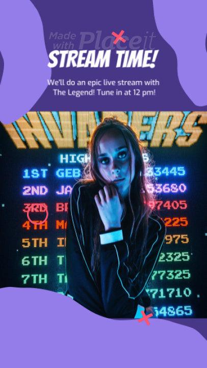 Instagram Story Video Maker for a Gaming Streamer's Profile 2553-el1