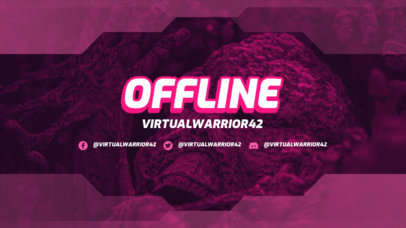 Twitch Offline Banner Template for Gaming Streamers Featuring a Semi-Transparent Frame