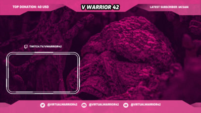 Twitch Overlay Design Maker for Gamers With a Simple Style and a Webcam Frame