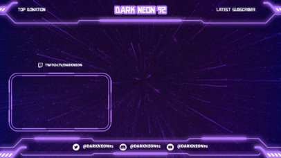 OBS Stream Overlay Generator Featuring a Frame With a Sci-Fi Style 3365h