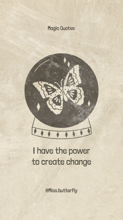 Magical Instagram Story Maker Featuring an Illustration of a Butterfly in a Crystal Ball 