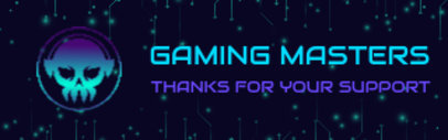 Gaming Twitch Panel Template with a Gradient Skull Icon