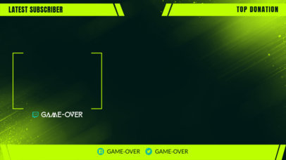 Twitch Overlay Template Featuring Neon Panels