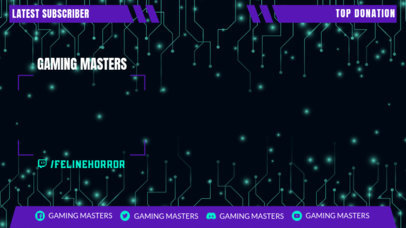 Twitch Overlay Generator for a Gaming Channel with Tech-Circuit Graphics