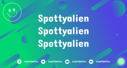 Twitch Banner Template for Gaming Streamers Featuring a Gradient Background 