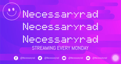 Twitch Banner Generator for Gaming Channels Featuring a Dotted Font