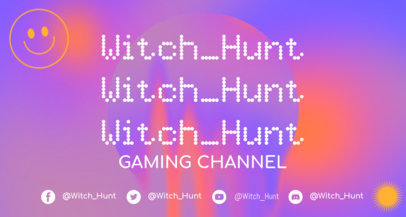 Twitch Banner Maker for Gamers Featuring a Vibrant Background and a Dotted Font 3366c