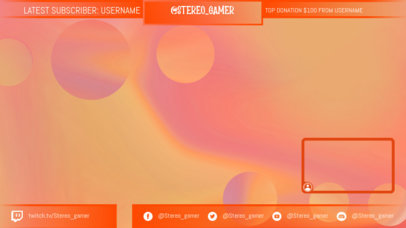 Twitch Overlay Generator for Gamers Featuring Semi-Transparent Panels 