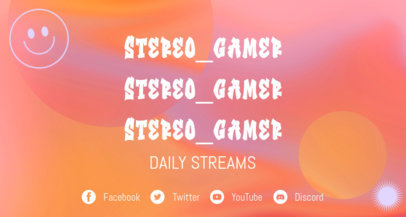 Twitch Banner Generator for Gaming Channels Featuring a Vibrant Abstract Background 