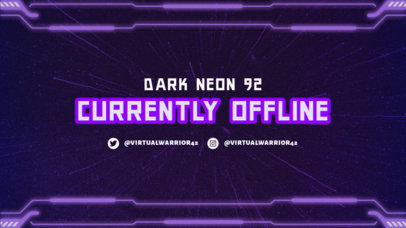 Twitch Offline Banner Maker for Gamers Featuring a Sci-Fi Frame 