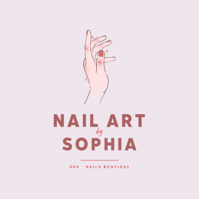 Logo Template for Nail Artists Featuring a Delicate Hand Illustration 
