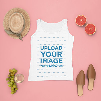 Mockup of a Fresh Summer Outfit with a Tank Top