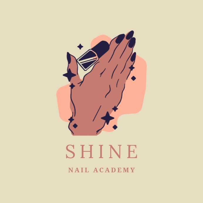 Beauty-Themed Logo Template for a Nail School 