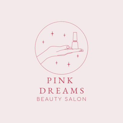 Logo Maker for a Nail Salon Featuring a Line Illustration 