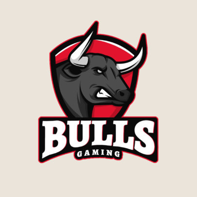 Gaming Logo Creator Featuring an Aggressive Bull Graphic