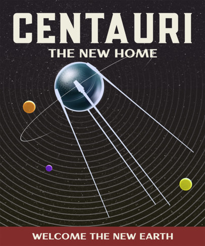 T-Shirt Design Maker Featuring Retro Space Illustrations 