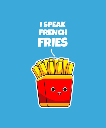 T-Shirt Design Maker Featuring Cute Food Cartoons 