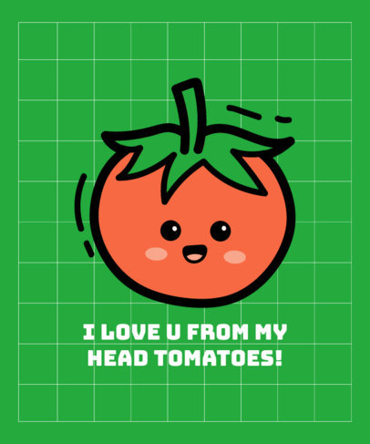 Cute T-Shirt Design Maker Featuring a Tomato Cartoon 