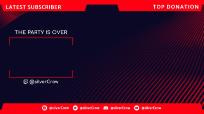 Twitch Overlay Maker Featuring Wavy Lines with a Webcam Frame 3364e