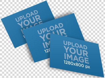 Mockup of Three Browser Screenshots Floating Against a Transparent Background a15186