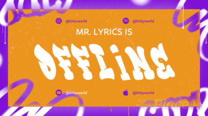 Twitch Stream Ending Screen Video Maker with Animated Graffiti Typography