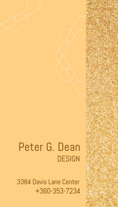 Vertical Business Card Template for a Jewelry Designer