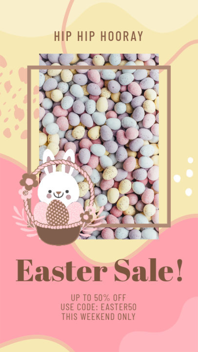 Instagram Story Design Generator for a Special Sale Featuring Easter-Themed Graphics