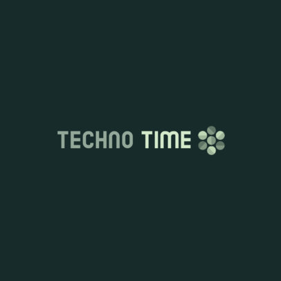 Technology Company Logo Template Featuring an Abstract Icon