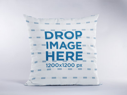 Standing Pillow Mockup Against a White Background