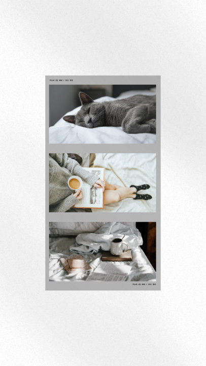Instagram Story Creator Featuring a Frame with Three Photographs