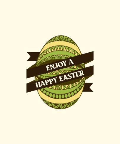 T-Shirt Design Generator for Easter Featuring a Decorated Egg Clipart 