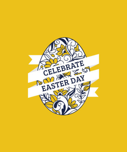 T-Shirt Design Generator for an Easter Celebration Featuring an Egg Graphic