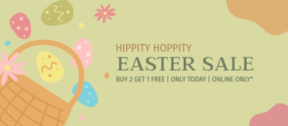 Easter-Themed Facebook Cover Design Maker for an Online Sale 3388c