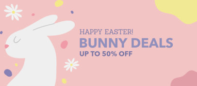 Facebook Cover Maker Featuring an Easter Hare Illustration 3388f