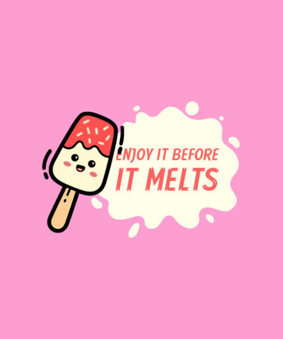 T-Shirt Design Creator Featuring a Cute Food Icon and a Quote