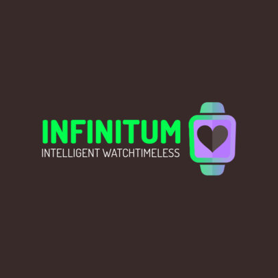 Dropshipping Logo Template with a Smartwatch Graphic 