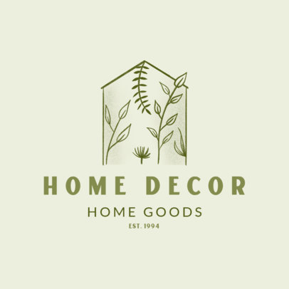 Home Decor Logo Maker Featuring a Minimalist Graphic