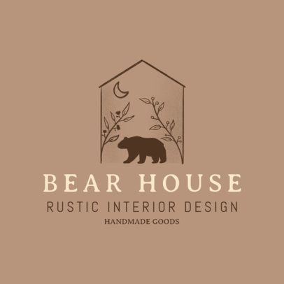 Interior Design Logo Maker Featuring a Bear Icon