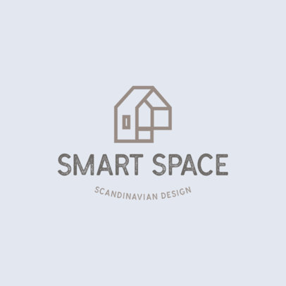 Interior Design Logo Maker Featuring a Minimal Abstract Icon