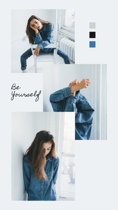Instagram Story Design Generator Featuring a Quote and a Fashion Photoshoot 