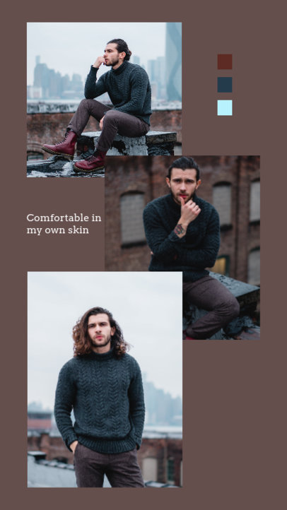 Fashion-Themed Instagram Story Design Template Featuring a Picture Collage 