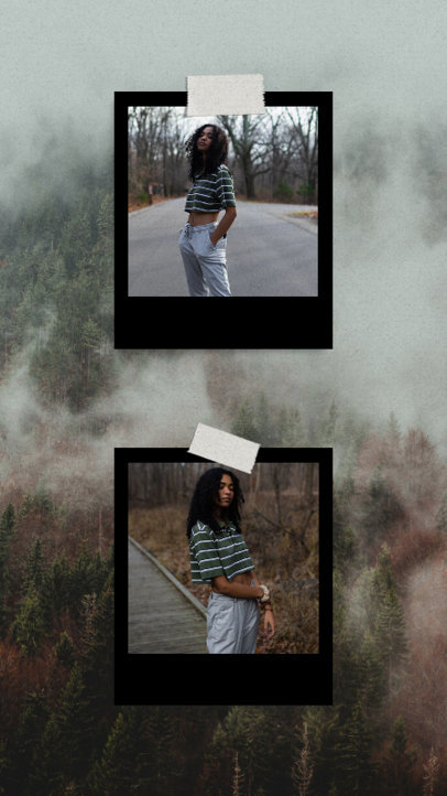 Instagram Story Design Maker Featuring a Cool Aesthetic with Pictures