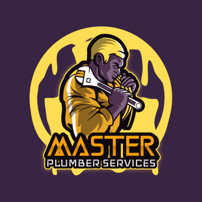 Logo Maker for a Gaming Squad Featuring an Illustration of a Plumber