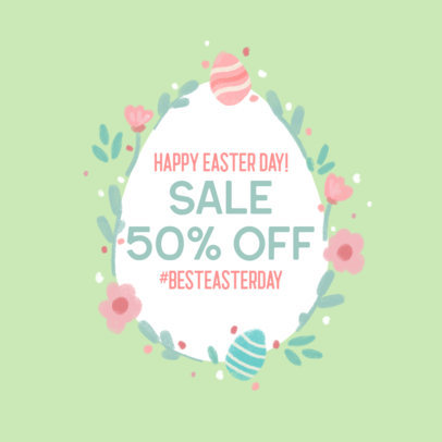 Facebook Post Template for a Special Sale Featuring an Easter Egg Graphic 3391b