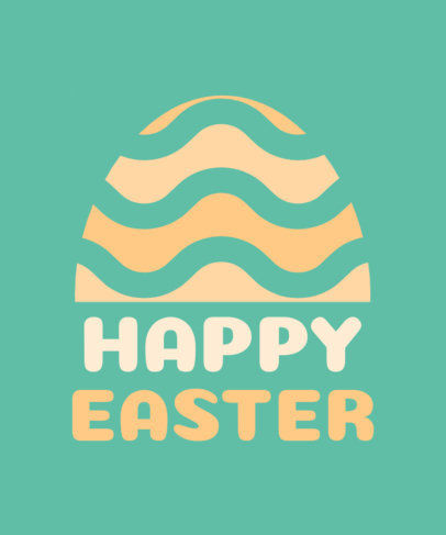 Holiday T-Shirt Design Template Featuring an Easter Egg Graphic