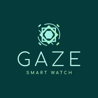 High Tech Company Logo Maker Featuring an Abstract Icon and a Modern Typeface 