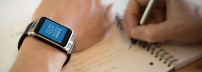 Man Wearing Samsung Galaxy Gear 2 Wide