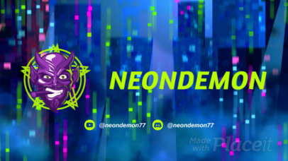 Twitch Starting Soon Screen Video Template Featuring a Demon Graphic 2623